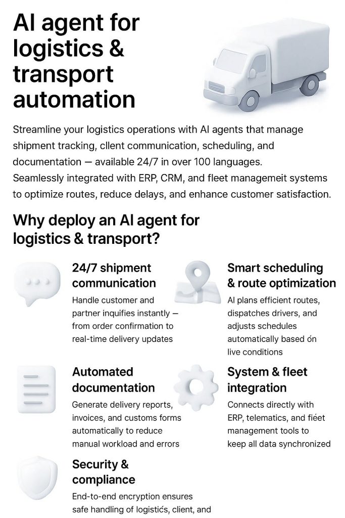 AI-powered logistics and supply chain automation by Nuverion improving global shipping, tracking, and fulfillment efficiency 24/7.